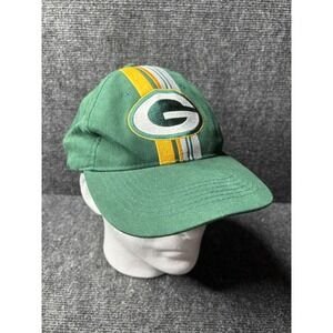 Annco Green Bay Packers NFL Snapback Hat Green Yellow‎ Stripe Embroidered Logo